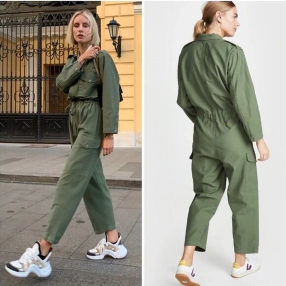 Citizens Of Humanity Pants - CITIZENS OF HUMANITY olive army green NOVA MED utility cargo jumpsuit NWOT $398